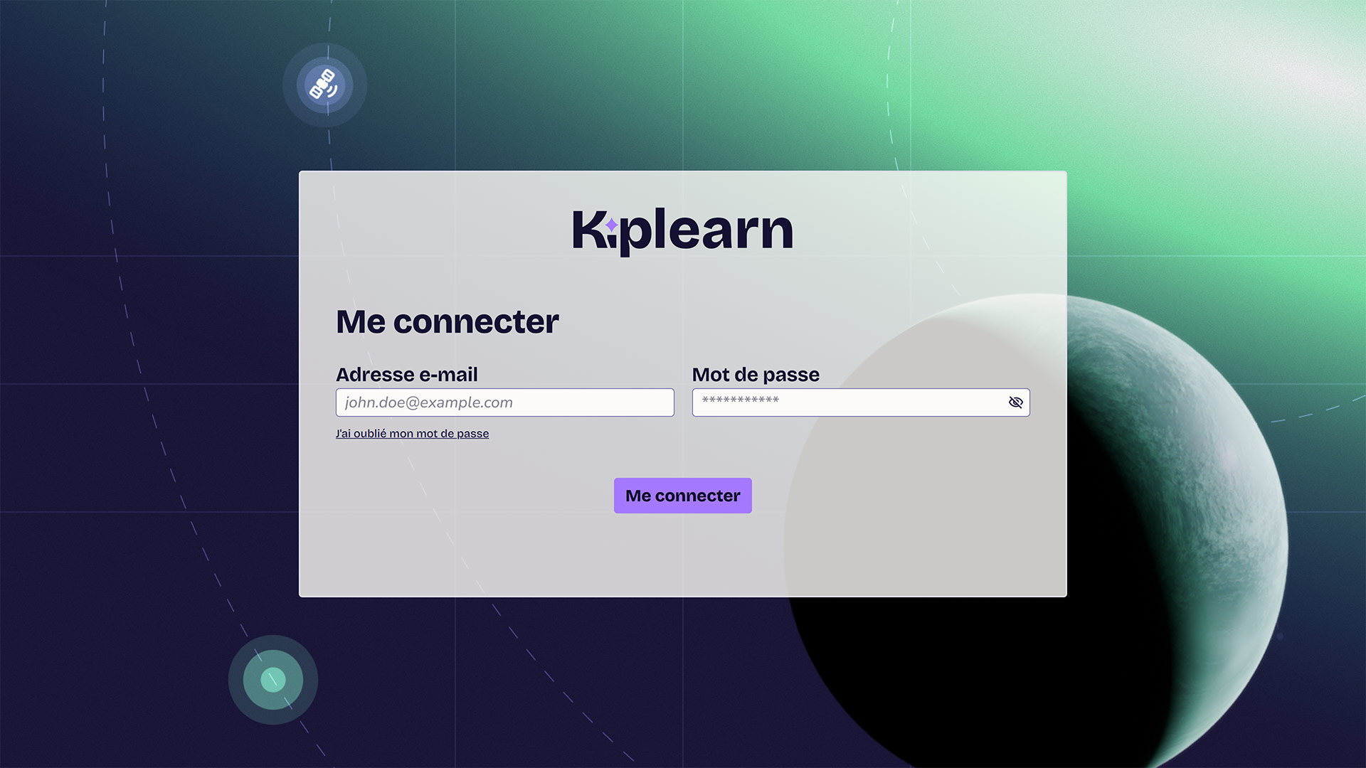Ecran d'identification Kiplearn